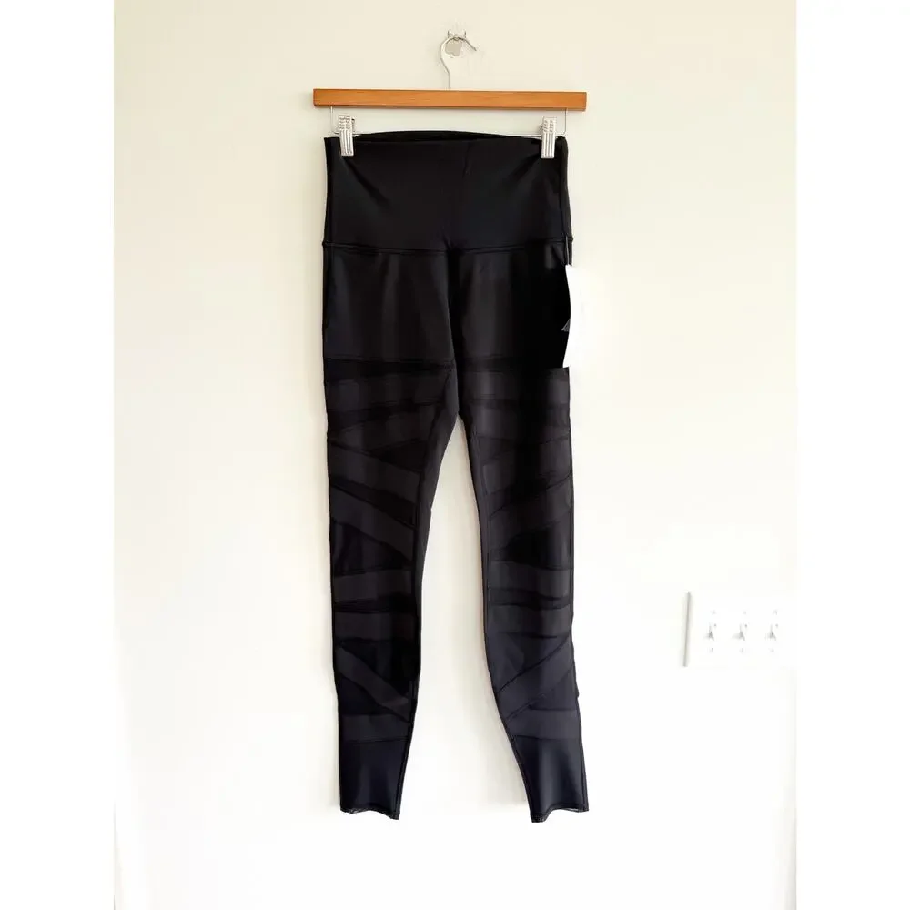 Lululemon Wunder Under High Rise Tech Mesh Yoga Activewear Leggings Black 6 NWT
